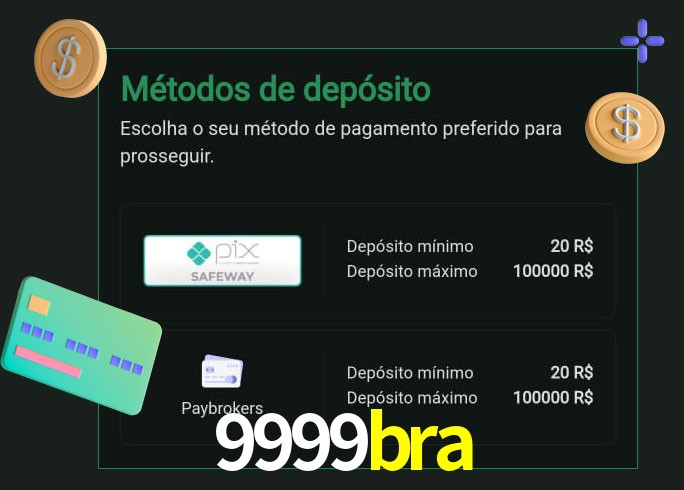 O cassino 9999bra oferece uma grande variedade de métodos de pagamento